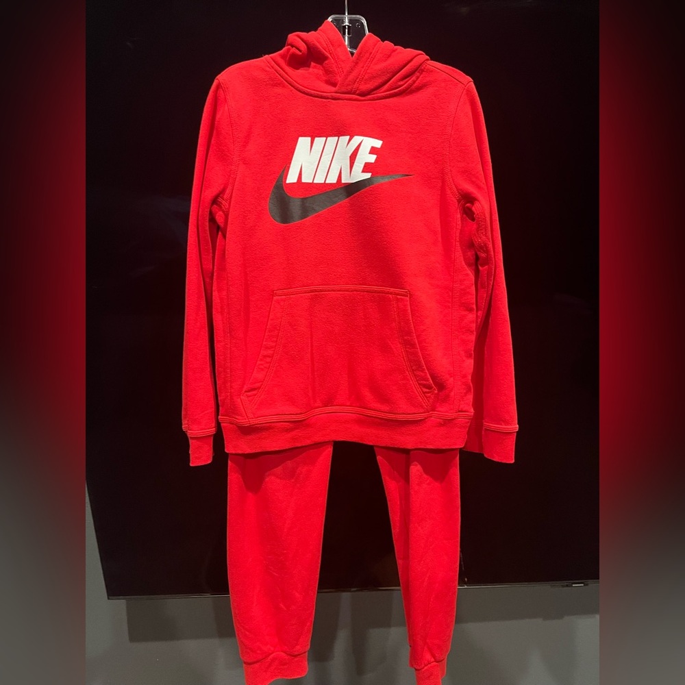 Nike Red Tracksuit with Black Logo